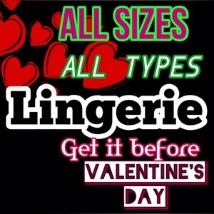 4 piece lot sexy Valentine's Day Lingerie small medium large extra XS XL VS